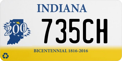 IN license plate 735CH