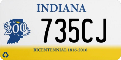 IN license plate 735CJ