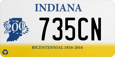 IN license plate 735CN