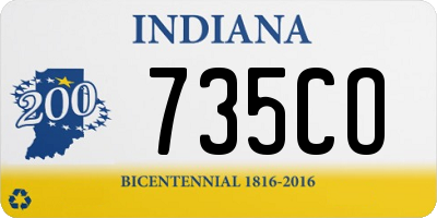 IN license plate 735CO