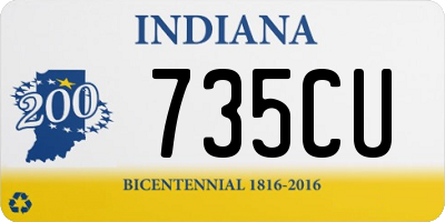 IN license plate 735CU