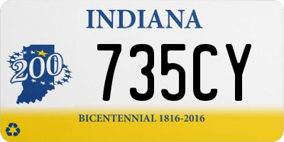 IN license plate 735CY