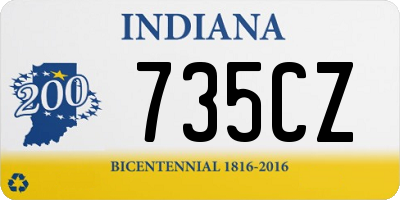 IN license plate 735CZ