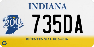 IN license plate 735DA