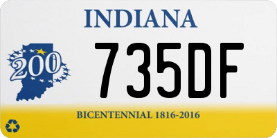 IN license plate 735DF