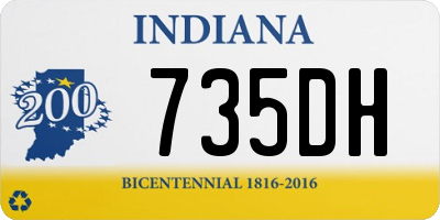 IN license plate 735DH