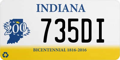 IN license plate 735DI