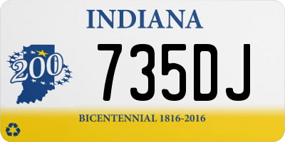 IN license plate 735DJ