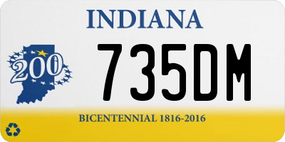 IN license plate 735DM