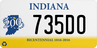 IN license plate 735DO