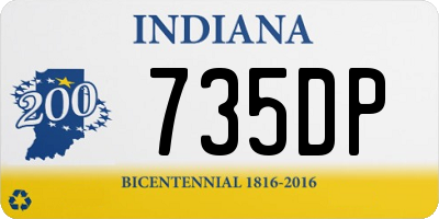 IN license plate 735DP