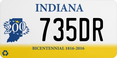 IN license plate 735DR