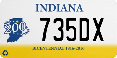 IN license plate 735DX