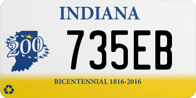 IN license plate 735EB