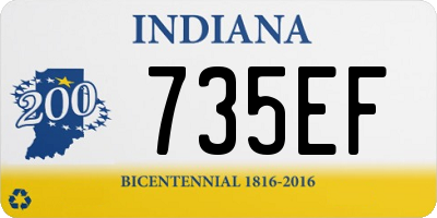 IN license plate 735EF