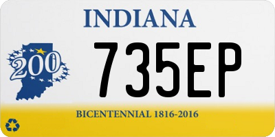 IN license plate 735EP