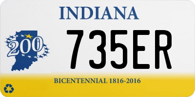 IN license plate 735ER