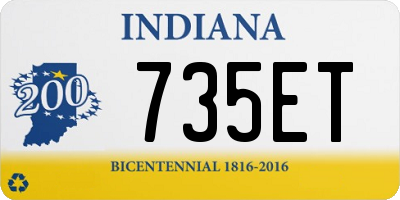 IN license plate 735ET