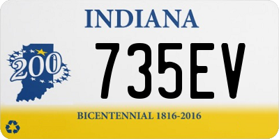 IN license plate 735EV