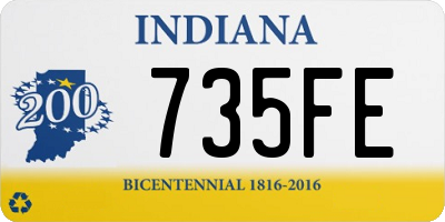 IN license plate 735FE