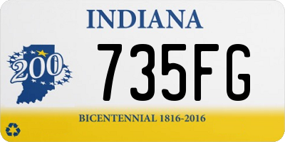 IN license plate 735FG