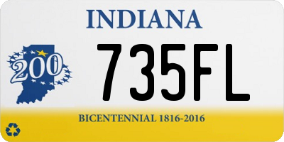 IN license plate 735FL