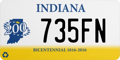 IN license plate 735FN