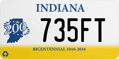 IN license plate 735FT