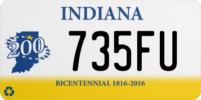 IN license plate 735FU