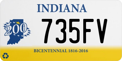 IN license plate 735FV