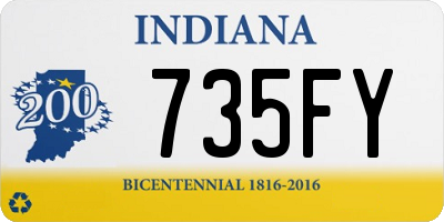 IN license plate 735FY