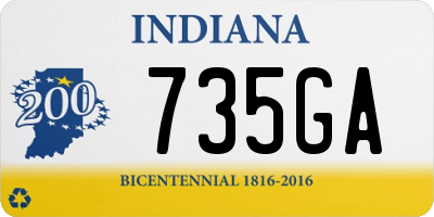 IN license plate 735GA