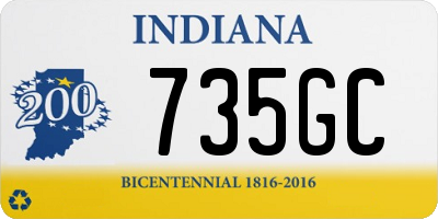 IN license plate 735GC