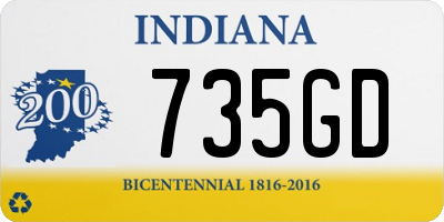 IN license plate 735GD