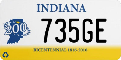 IN license plate 735GE