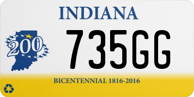IN license plate 735GG