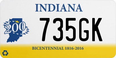IN license plate 735GK