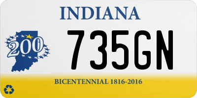 IN license plate 735GN