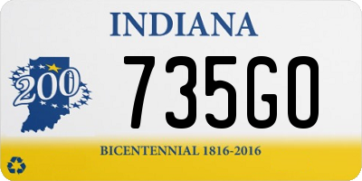 IN license plate 735GO