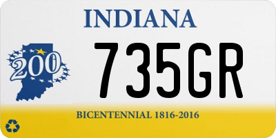 IN license plate 735GR