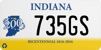 IN license plate 735GS