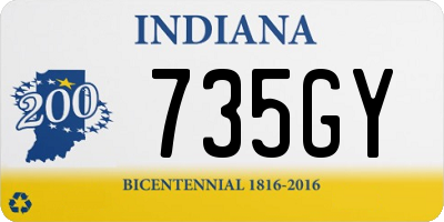 IN license plate 735GY