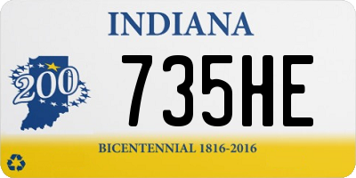 IN license plate 735HE