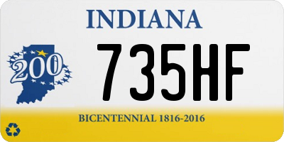 IN license plate 735HF