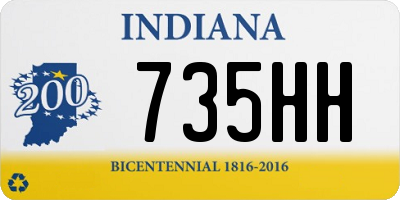 IN license plate 735HH