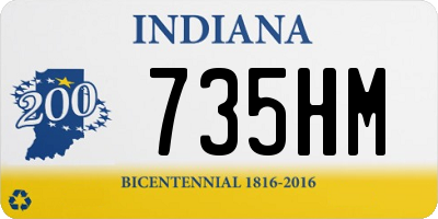 IN license plate 735HM