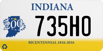 IN license plate 735HO