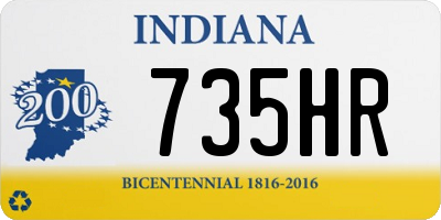 IN license plate 735HR