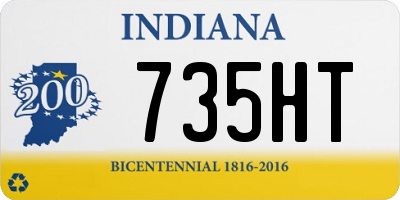 IN license plate 735HT