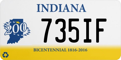 IN license plate 735IF